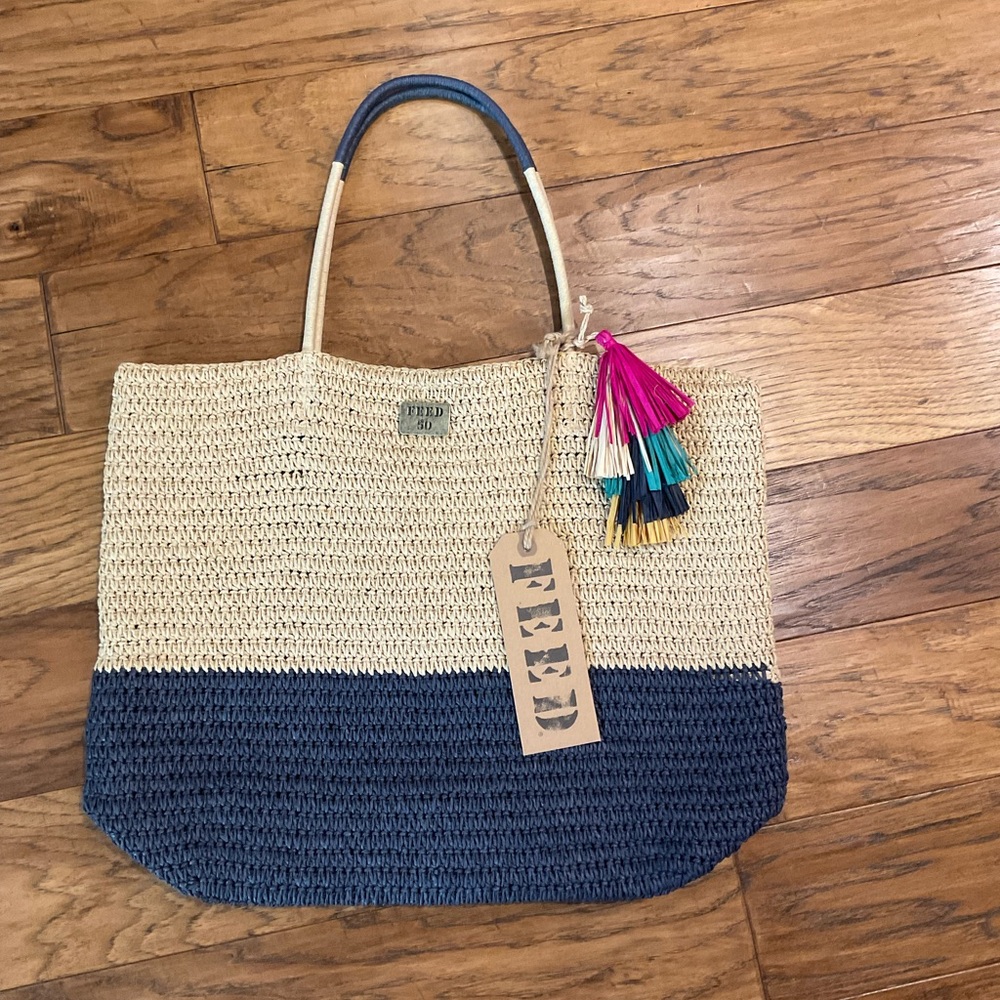 NWT FEED Raffia Tote